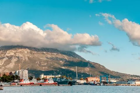 Warships on the dock. Stock Photos