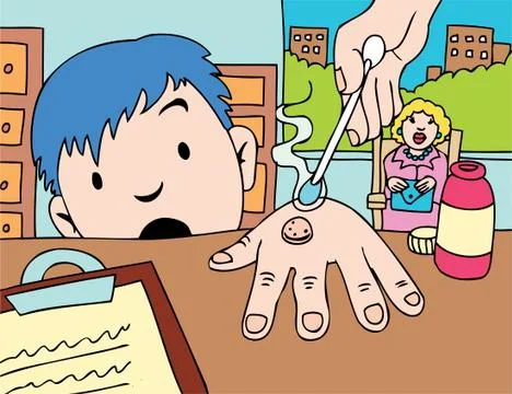 Wart removal Stock Illustration