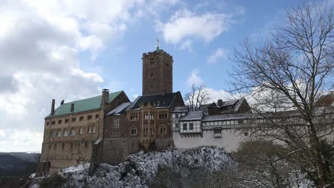 The Wartburg Castle at Eisenach in the Thuringia Forest Stock Footage 148336912