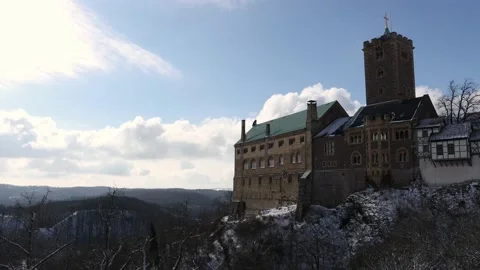 The Wartburg Castle at Eisenach in the Thuringia Forest Video stock 148336982