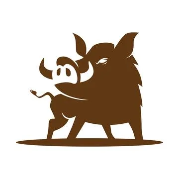 Warthog icon logo design Stock Illustration