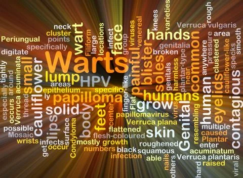 Warts background concept glowing Stock-Illustration