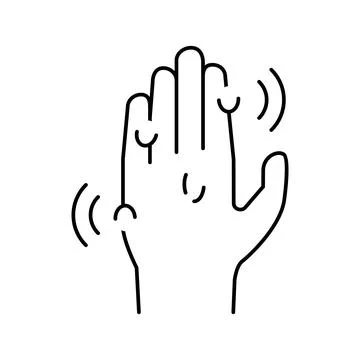 Warts disease line icon vector illustration Stock Illustration