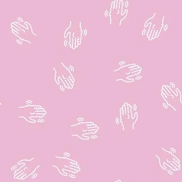 Warts disease line seamless pattern Stock Illustration