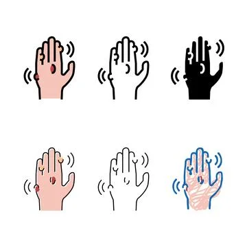 Warts forms disease color icon vector Stock Illustration
