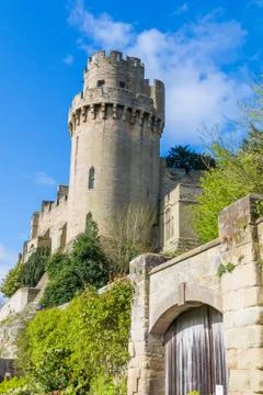 Warwick Castle tower Stock Photos