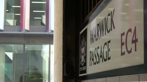 Warwick passage EC4 public access the old Bailey, central criminal court London Stock Footage 66861821
