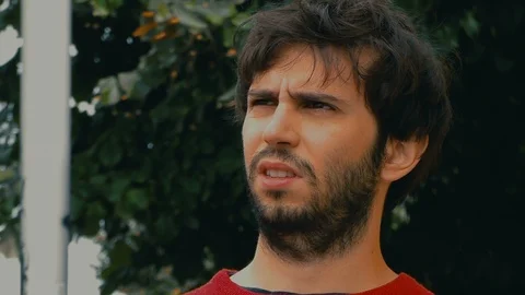 Wary Boy with Cigarette Video stock 87199890