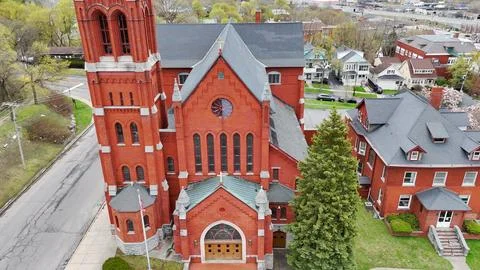 That was Constructed - St. Vincent De Paul Church - Syracuse, NY Stock-Fotos
