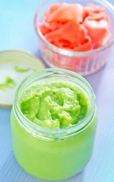Wasabi and ginger Stock Photos