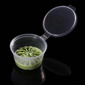 Wasabi on a black background Foto stock