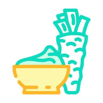 Wasabi condiment color icon vector illustration Stock Illustration