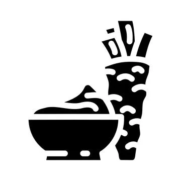 Wasabi condiment glyph icon vector illustration Stock Illustration