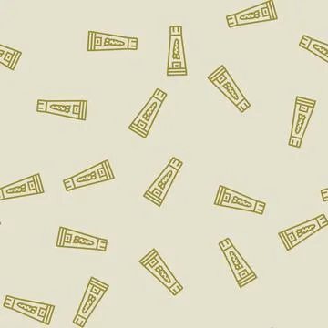 Wasabi condiment line seamless pattern Stock Illustration