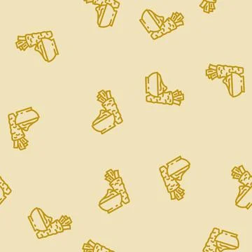 Wasabi condiment line vector seamless pattern Stock Illustration