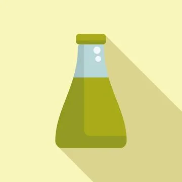 Wasabi flask liquid icon flat vector. Japanese asian sushi healthy Stock Illustration