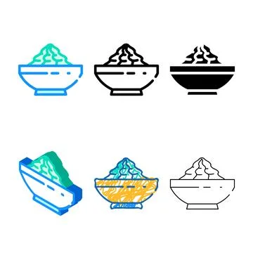 Wasabi forms sauce color icon vector Illustrazione stock