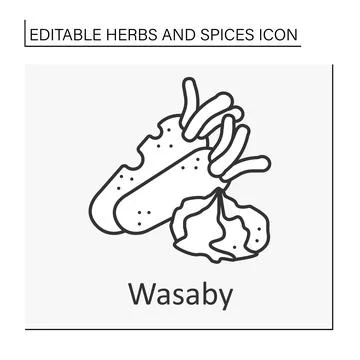 Wasabi line icon Stock Illustration