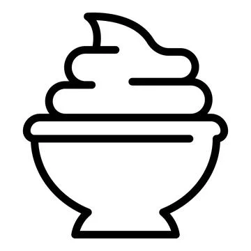 Wasabi paste icon, outline style Stock Illustration