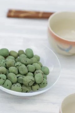 Wasabi Peanuts Stock Photos