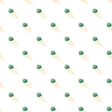 Wasabi root seamless pattern on white background Illustrazione stock