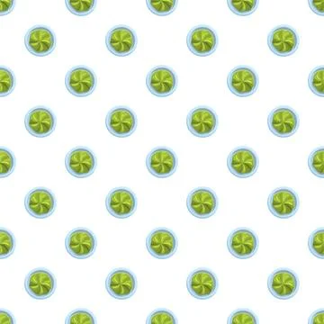 Wasabi sauce on plates seamless pattern repeating Stock Illustration