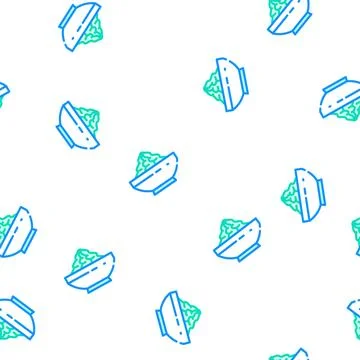 Wasabi sauce vector seamless pattern Stock Illustration