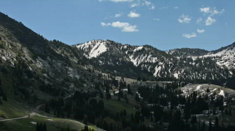 Wasatch Mountains Alta pan P HD 0605 Stock Footage 462434