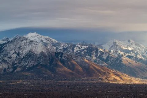 Wasatch Range with dappled light Stock Photos