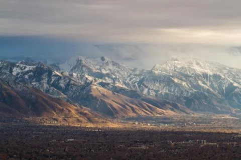 Wasatch Range from Ensign Peak Park Stock Photos