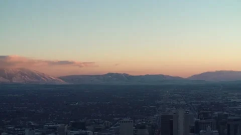 Wasatch range pan sunset Vídeos de archivo 59083022