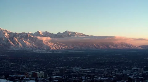 Wasatch range snap zoom Salt Lake City Vídeos de archivo 59083023