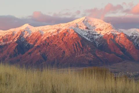 Wasatch Range at Sunset Stock Photos