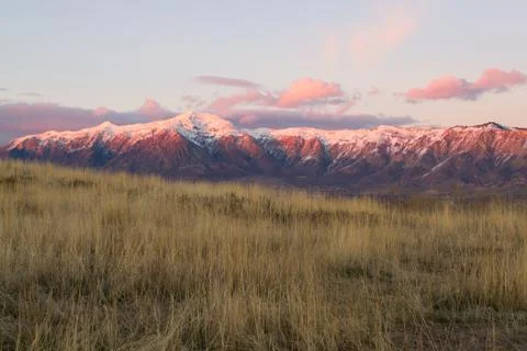 Wasatch Range at Sunset Stock Photos