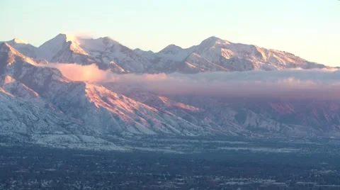 Wasatch range sunset timelapse Stock Footage 59083024
