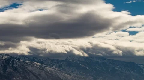 Wasatch Range Winter Storm Clouds Vídeo Stock 67838350