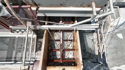Wasching machines, production of limestone. Stock Footage 232590858