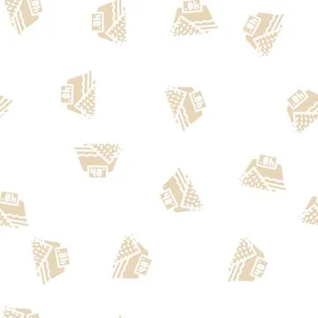 Wash up to 40 degrees glyph vector seamless pattern 스톡 일러스트