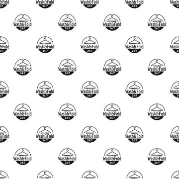 Wash and fold laundry pattern seamless vector Illustrazione stock
