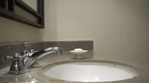 Wash basing with bar soap Video stock 227458597