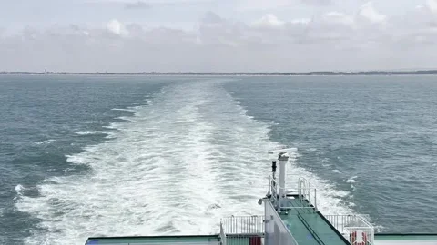 Wash behind a cruise ship Stock Footage 321709565