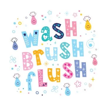 Wash brush flush Ilustração Stock