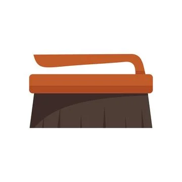 Wash brush icon, flat style Illustrazione stock