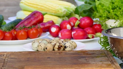 Wash the cherry tomatoes under the tap Stock Footage 84447522