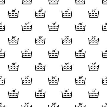 Wash in cold water pattern seamless Illustrazione stock
