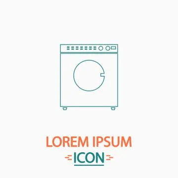 Wash computer symbol Stock Illustration