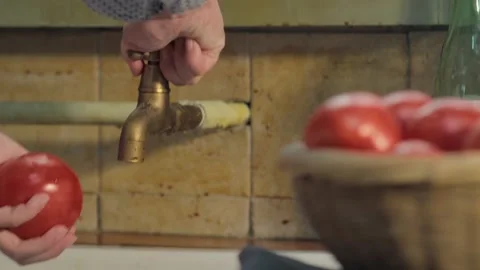 Wash dish to cook Stock Footage 235265213