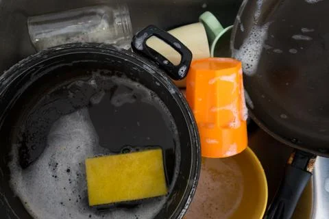 Wash the dish Stock Photos