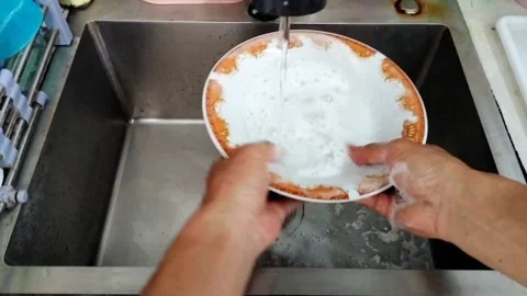 Wash dishes Stock Footage 327769118