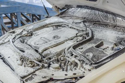 Wash the engine Foto stock